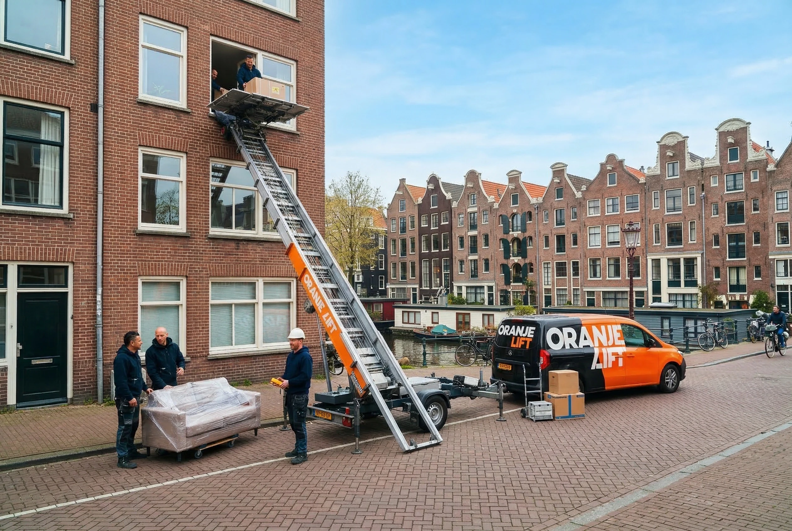 Verhuislift bij woning Rotterdam