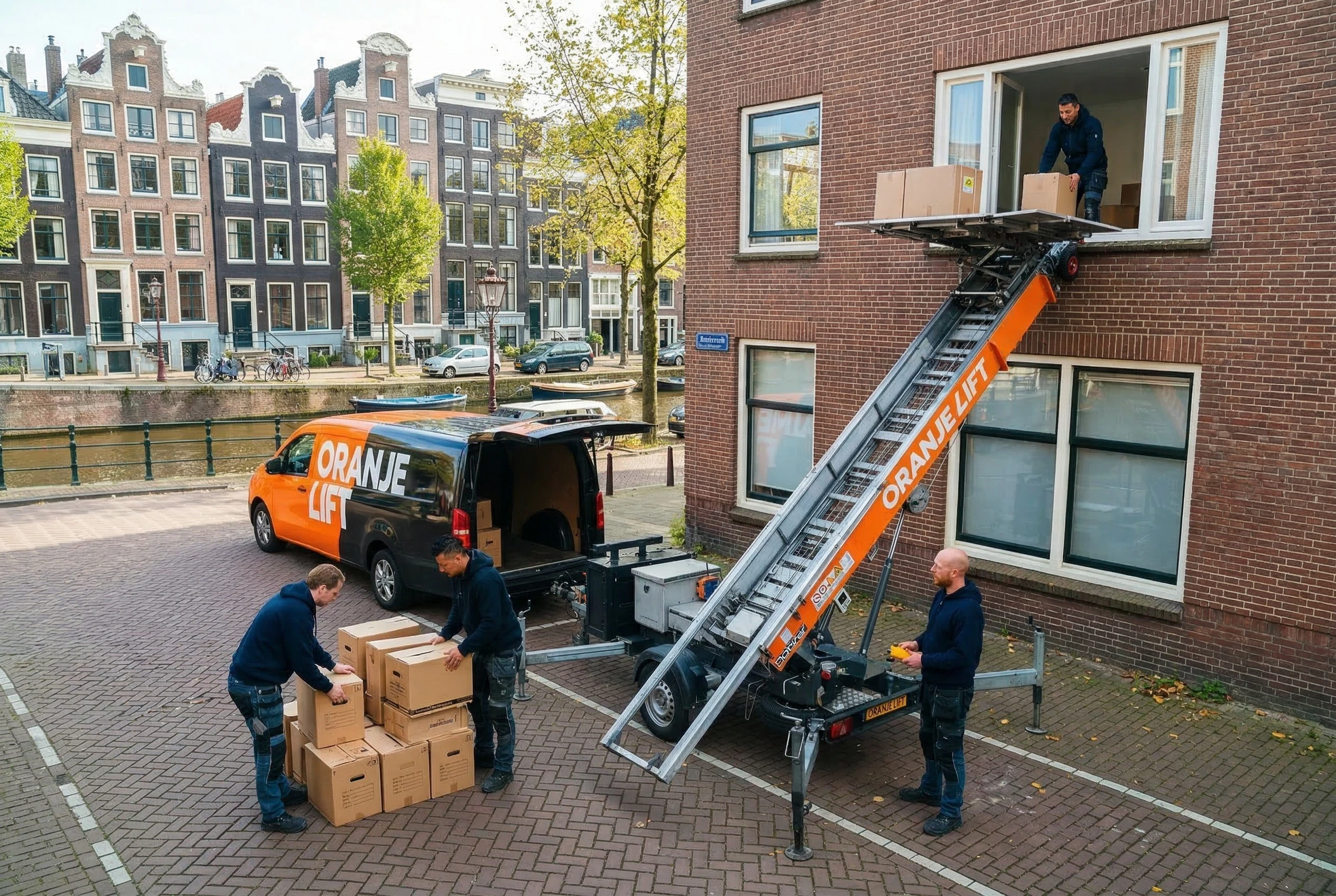Verhuislift bij appartement Rotterdam